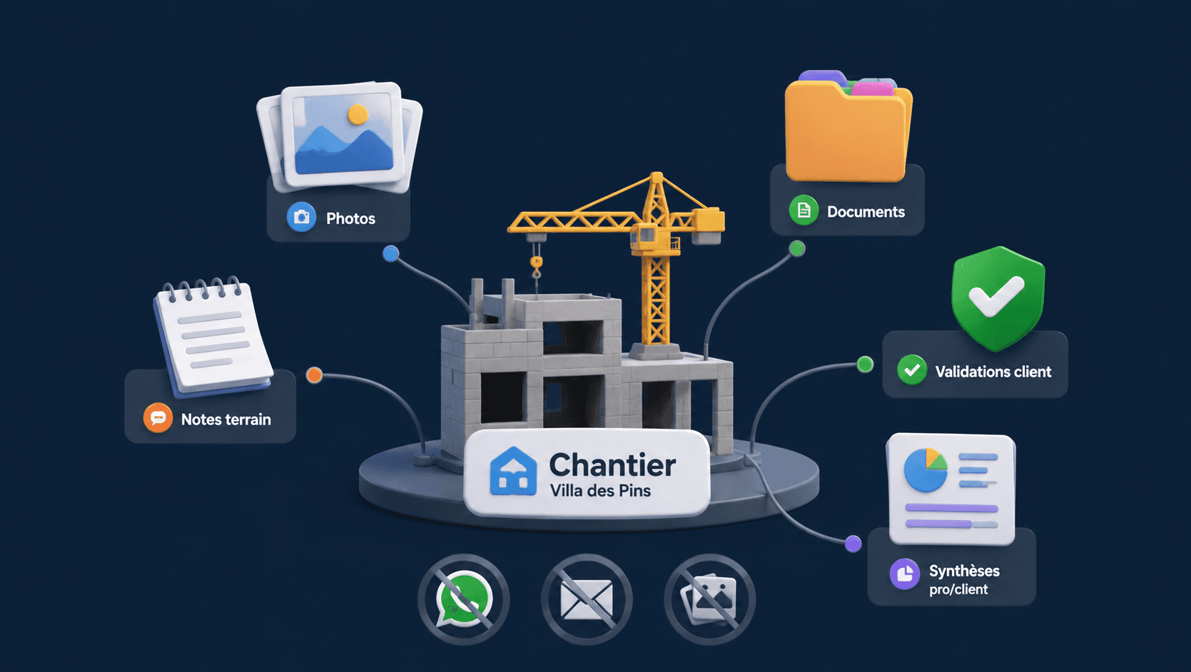 Aperçu d'une page chantier Ouvralog